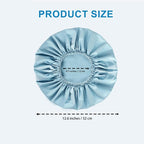 Shower Cap for Women, Double Layer Waterproof Bath Cap, Reusable Hair Protector - Image 4