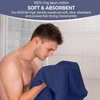 KAHAF COLLECTION 6 Pack Bath Towels Set 100% Ring Spun Cotton, Lightweight - Image 4
