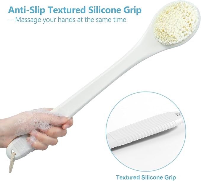 17-Inch Back Scrubber for Shower, Anti-Slip Exfoliating Body Brush for Bath - Image 2