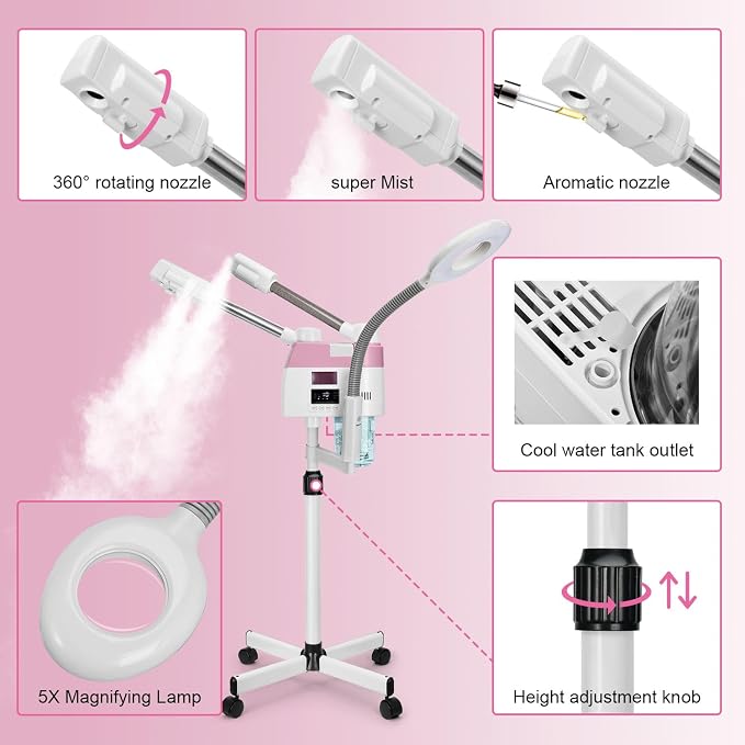 Professional Facial Steamer, 3 in 1 Facial Steamer - Image 4