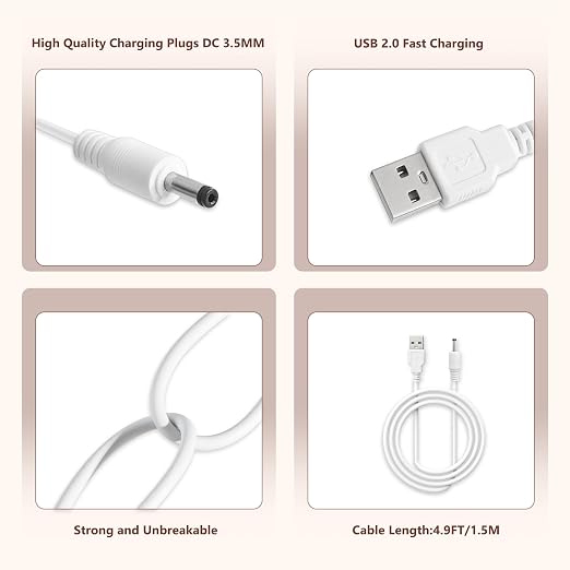 2 Pcs 5 FT Replacement Charger Cable - Image 3
