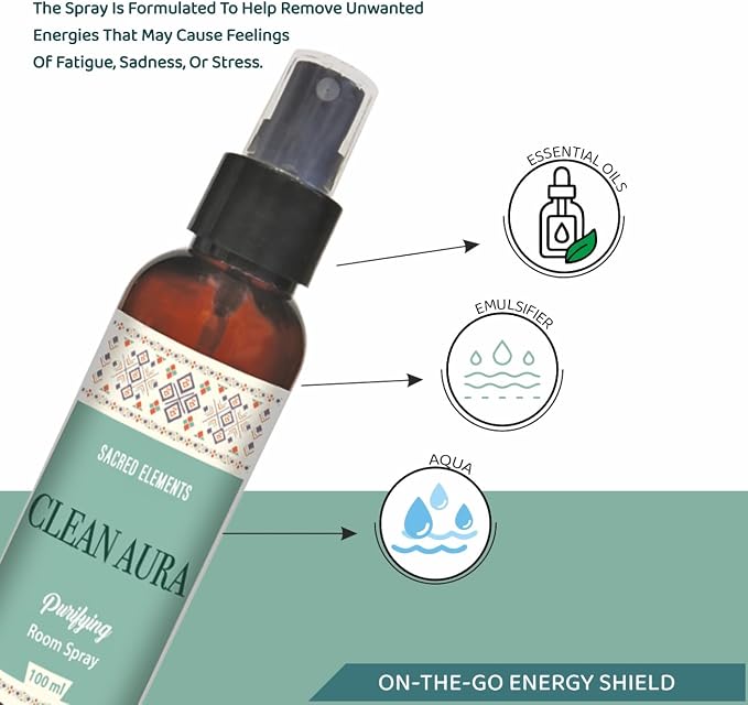 Sacred Element's Clean Aura Room Spray | Natural Purifying Mist - Image 3