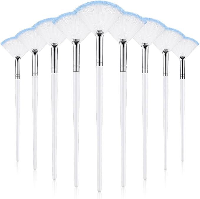9 Pieces Facial Fan Mask Brushes, Soft Facial Applicator Brushes Tools by Maitys