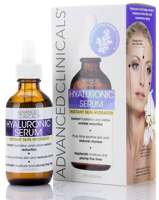 Advanced Clinicals Hyaluronic Acid Moisturizer Face Serum + Collagen Peptide - Image 8