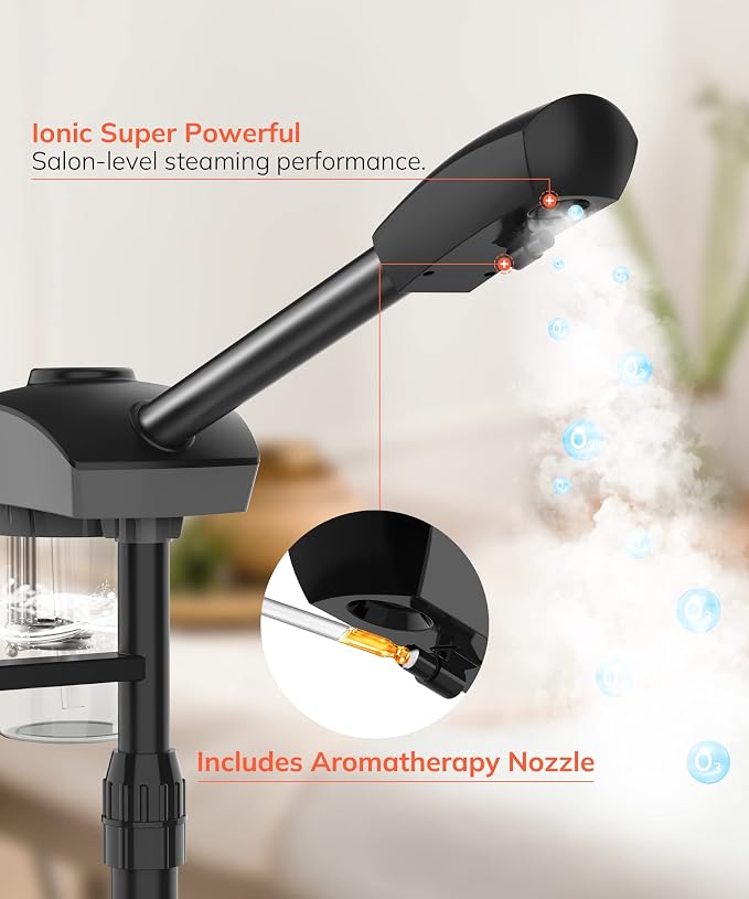 TASALON Professional Ionic Facial Steamer, 2-in-1 Face Steamer - Image 5