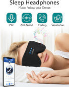 LC-dolida Sleep Mask with Bluetooth Headphones, Sleep Headphones Bluetooth - Image 2