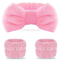WSYUB Pink Spa Headband and Wristband Set by WSYUB