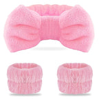 WSYUB Pink Spa Headband and Wristband Set by WSYUB