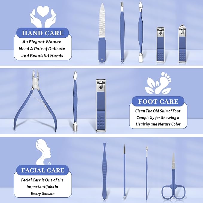Manicure Set Professional Nail Clippers Pedicure Kit - Image 2
