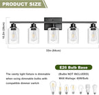 Unicozin Modern Bathroom Light Fixtures, 5 Light Vanity Lights Over Mirror - Image 6