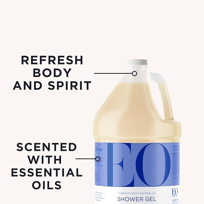 EO Shower Gel Refill, 1 Gallon, French Lavender, body wash made - Image 3