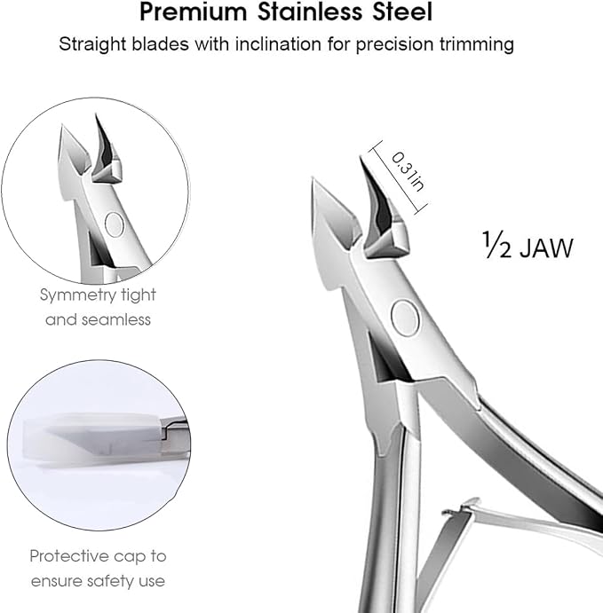 5 Packs Cuticle Trimmer, Cuticle Nippers Professional Stainless Steel Cuticle - Image 2
