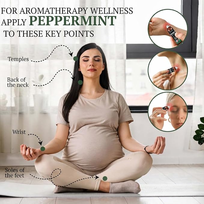 Peppermint Essential Oil Roll On – Cooling Aromatherapy Peppermint Oil - Image 3