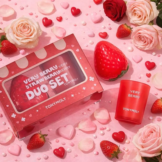 TONYMOLY Very Berry Strawberry Valentine’s Day Gift Set – Hydrating Hand Cream - Image 2