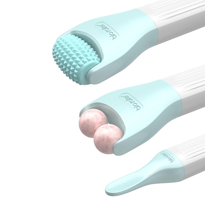 10 In 1 roller kit Face Massager Jade Ice Roller Microneedling Derma Rolling - Image 4