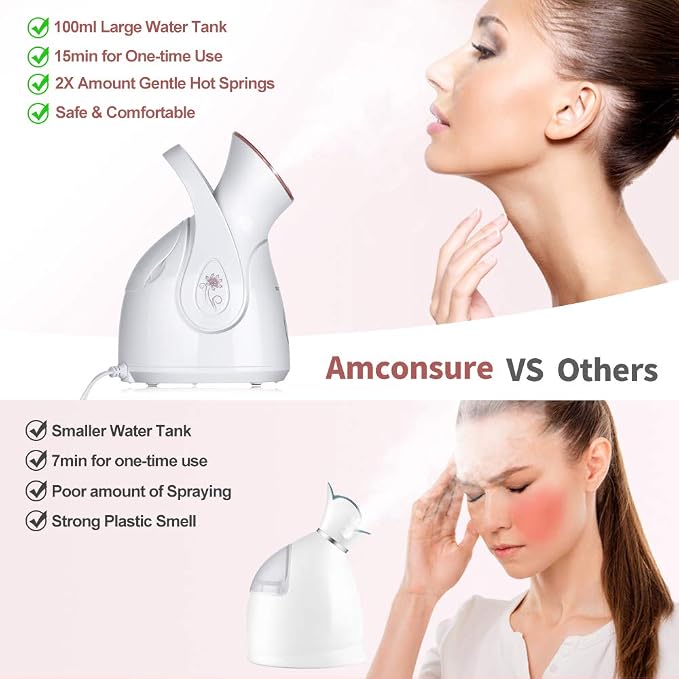 Facial Steamer, Amconsure Nano Ionic Face Steamer - Image 5