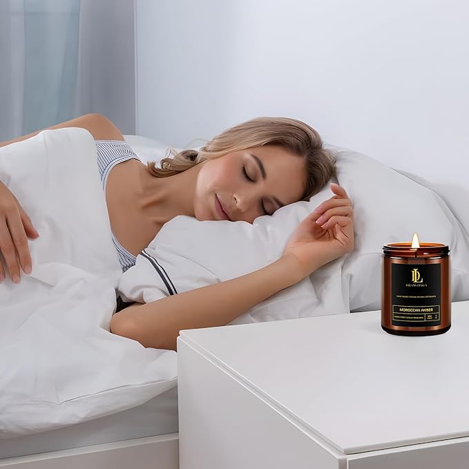 Scented Candles for Men, Moroccan Amber Candle for Home, Soy Wax Candles Gift - Image 4