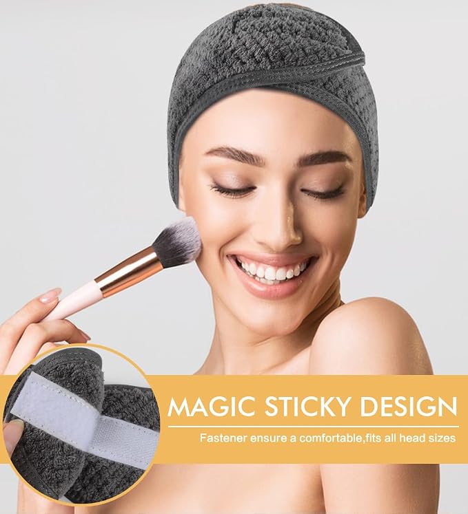 SINLAND Spa Headband for Women Ultra Soft Adjustable Makeup Hair Band - Image 7