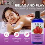 Lick Strawberry Bliss Edible Massage Oil – Natural, Sensual Body Oil - Image 2