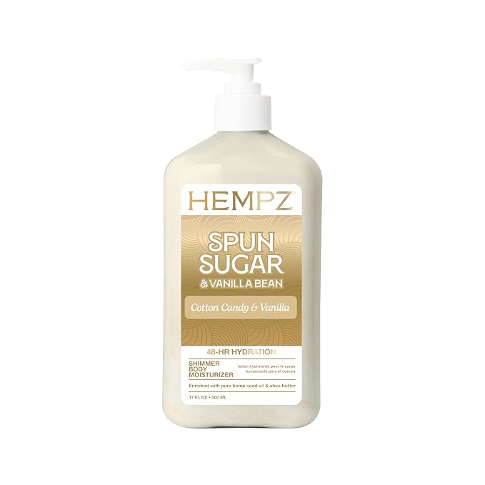 Hempz Cotton Candy Scented Body Lotion – Spun Sugar & Vanilla Bean, Hydrating by Hempz