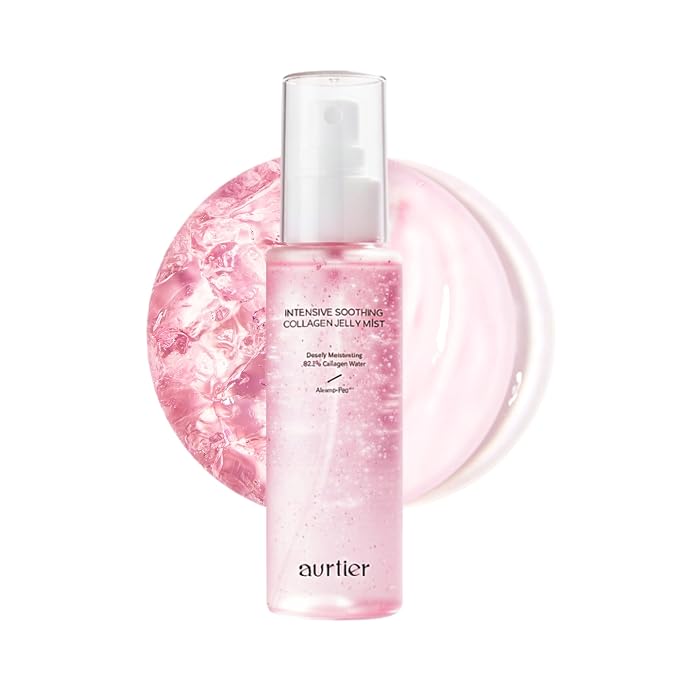 Intensive Soothing Collagen Jelly Mist, Deep Hydrating Pink facial mist by aurtier