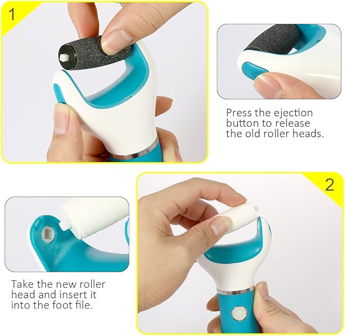 Electric Foot File Callus Remover Professional, 2-Speed Rechargeable Pedicure - Image 2