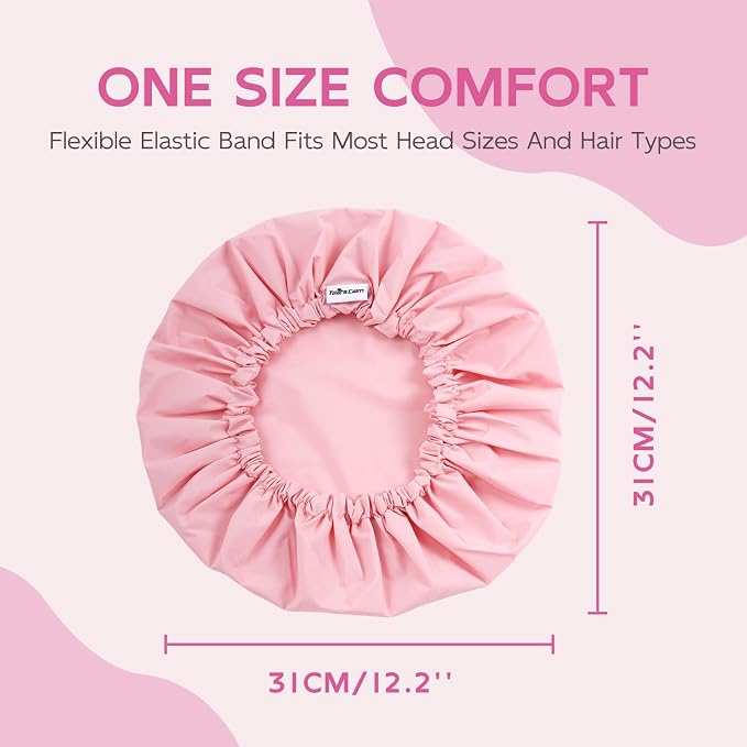Years Calm Shower Cap for Women Waterproof Reusable – 27g Ultra Lightweight - Image 2