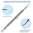 Premium Stainless Steel Manicure Tools 2-Piece Set, Upgraded Cuticle Pusher & - Image 4