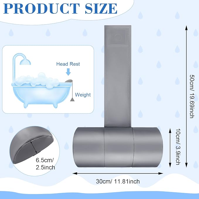 Pinkunn 2 Pcs Hot Tub Headrest Bathtub Headrest Pillow Waterproof Spa Head - Image 2