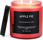 Apple Pie Home Scented Candles, 13oz Organic Soy Wax, 76-Hour Clean Burning by Fivefire