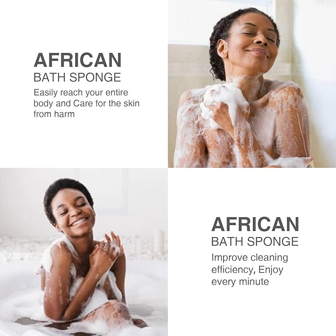 3 Piece Bright Style African exfoliating net Exfoliating Shower Set Long Bath - Image 6