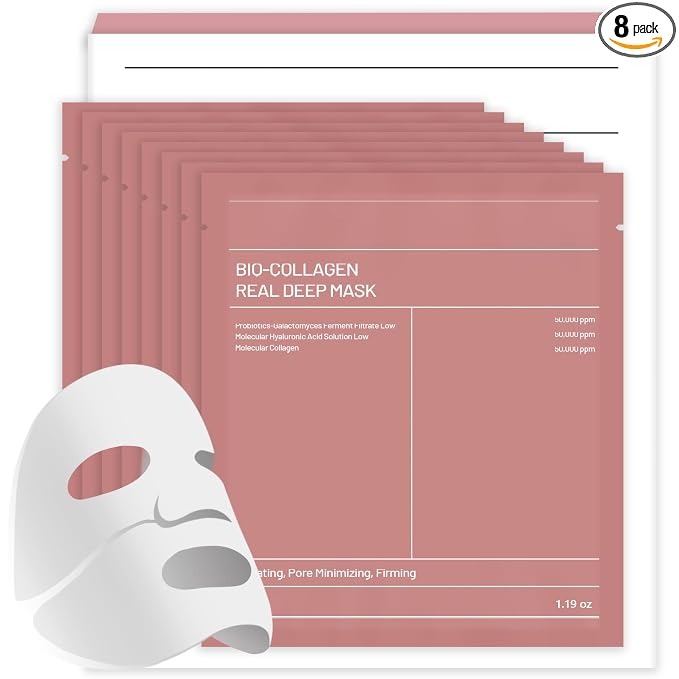 8pcs Collagen Face Mask, Hydrogel Overnight Face Mask by Bukamkom