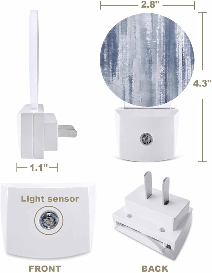 Night Lights Auto Sensor Blue Abstract Graffiti Night Light Art Painting Round - Image 2