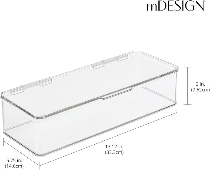 mDesign Makeup Storage Stackable Organizer Box - Image 4