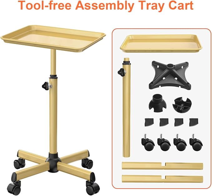 Salon Tray Cart Tattoo Tray Rolling Cart, Service Rolling Tray, Height - Image 7