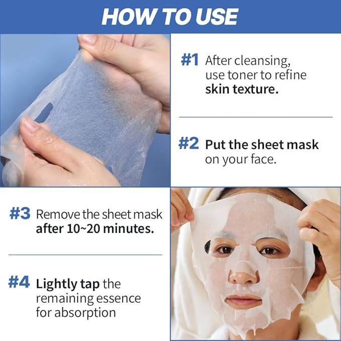 NEXTBEAU [PACK OF 20 Solution Sheet Mask Pack 5types x 4pc Aloe, Niacinamide - Image 6