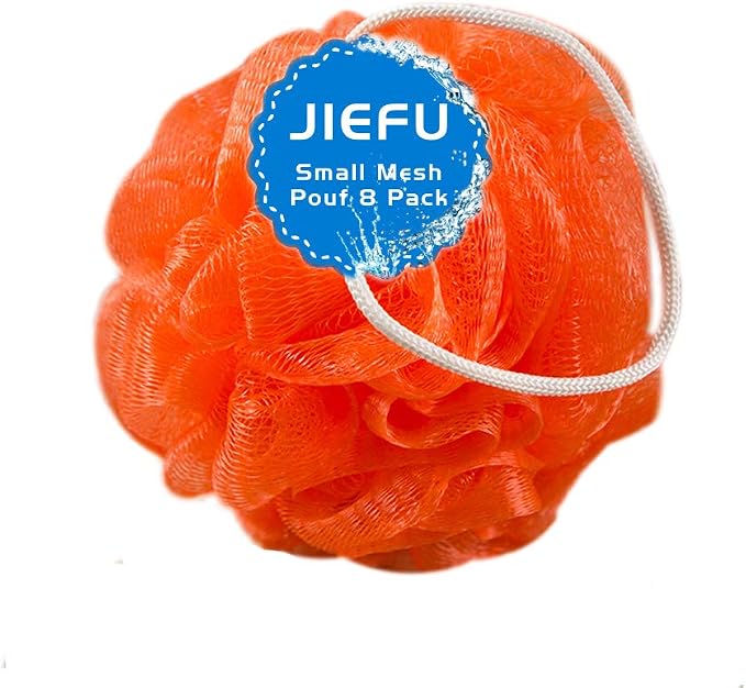Bath Sponges, Small Size Colorful Shower Sponges Exfoliating Mesh Pouf Bath - Image 4