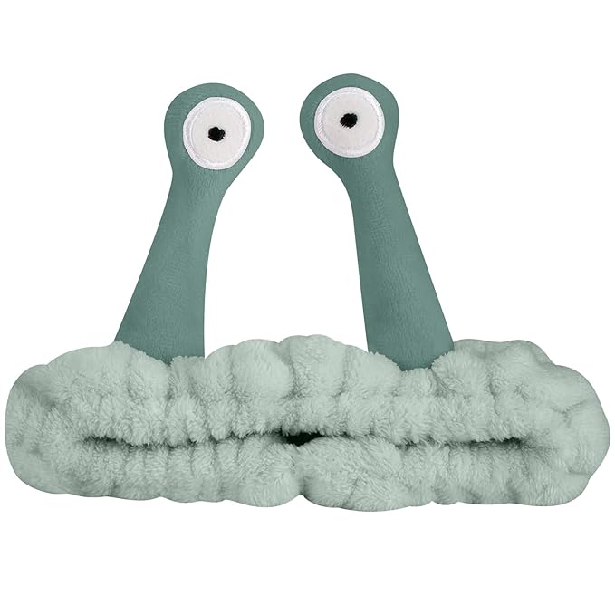 Jowmoy Cute Dark green Snail Headband, Wash Face by Jowmoy