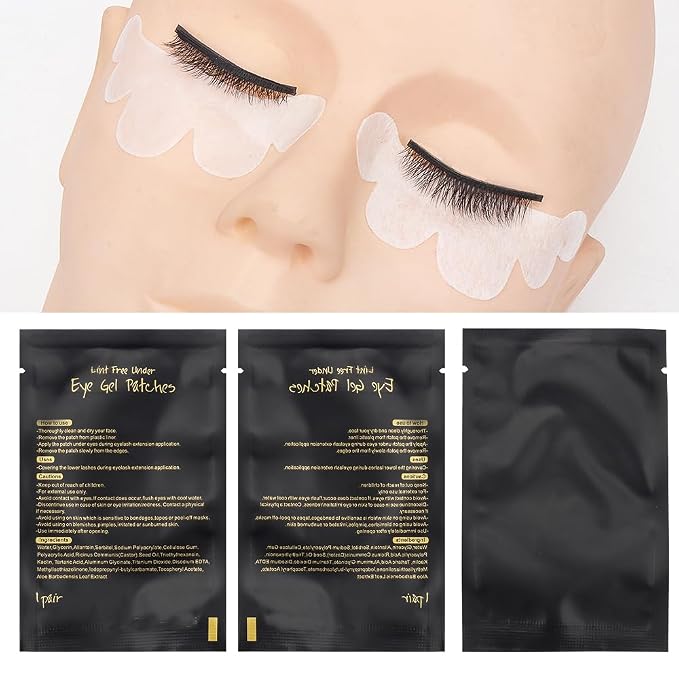 100 Pairs Eye Under Gel Pads Eyelash Extensions Patches, Lash Extension Lint - Image 3