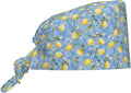 Scrub Cap for Women and Men Boho Black Leaf Pattern Adjustable Breathable by SUPLUCHOM