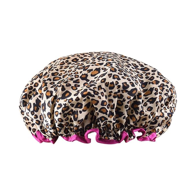 Vintage Leopard Print Shower Cap by YALLNASL