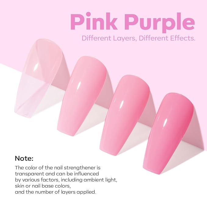 modelones Nail Strengthener Jelly Purple Pink Nail Repair - Image 4