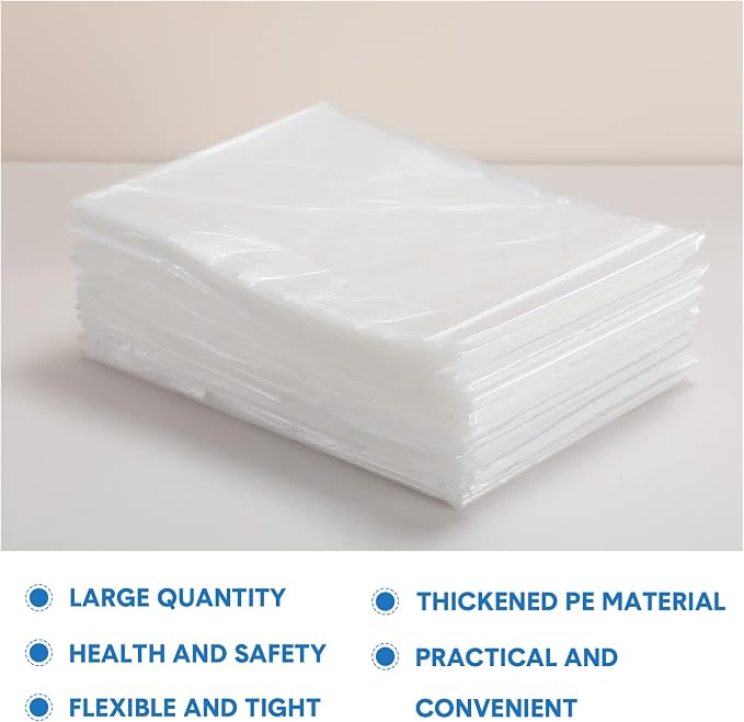 Mimorou 100 Pack Disposable Sauna Blanket Sauna Bag Liners Plastic Sheeting - Image 4