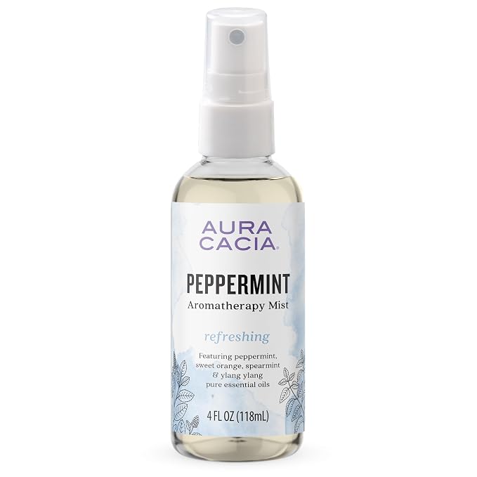 Aura Cacia Room and Body Mist, Refreshing Peppermint, 4 Fluid Ounce by AuraCacia