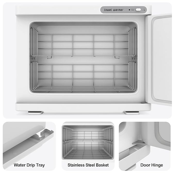 Towel Warmer Cabinet, 23L Large Hot Bath Towel Warmer Heating Use - Image 2