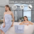 8-Piece Bath Towels Set, 2 Oversized Bath Sheet, 2 Hand Towels and 4 Washcloths - Image 3