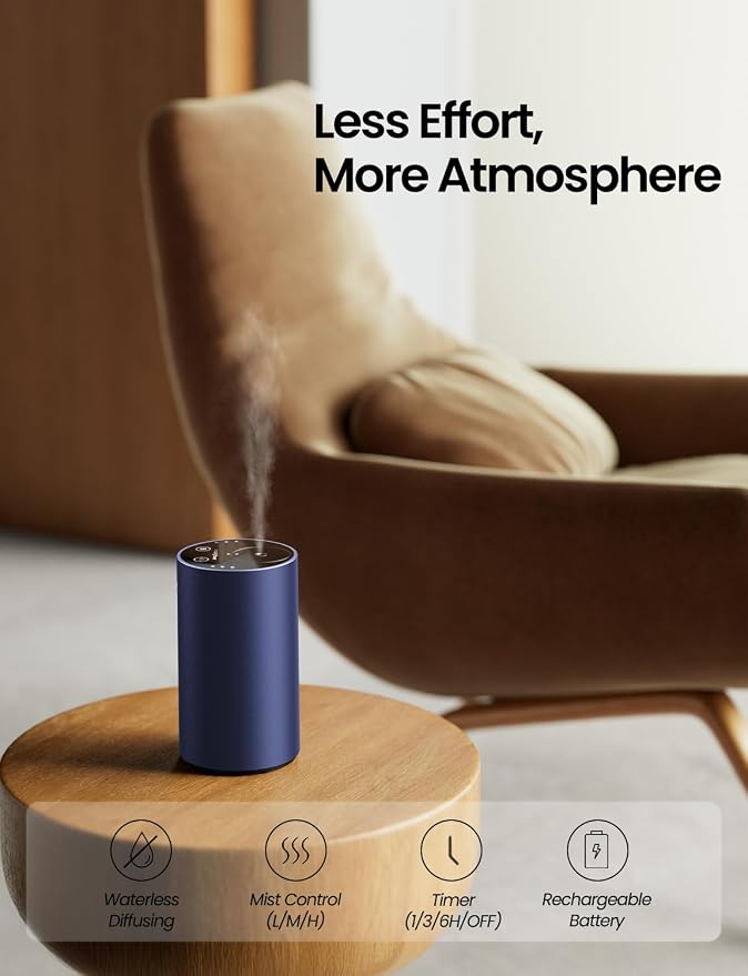 Waterless Essential Oil Diffuser, Rechargeable Scent Diffusers - Image 2