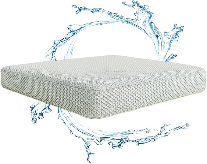 Shower Seat Cushion, Thickened Shower Chair Cushion 4D Air Fiber Material by Gwremzlox