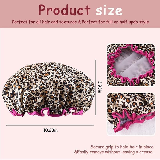 Vintage Leopard Print Shower Cap - Image 2