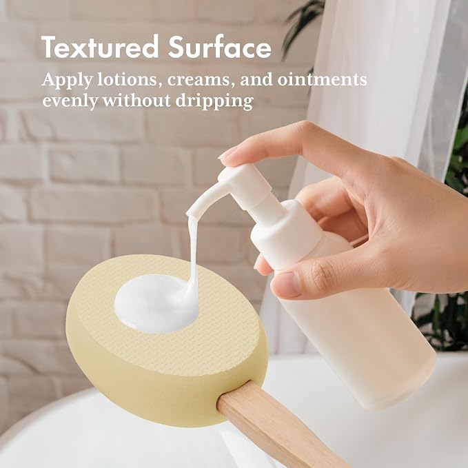 AmazerBath Lotion Applicator for Back, 4 Replacement Pads - Image 3